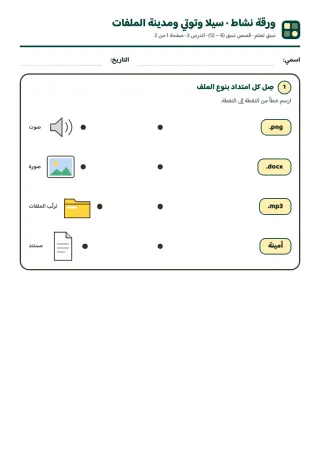 ورقة النشاط