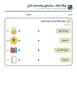 ورقة النشاط