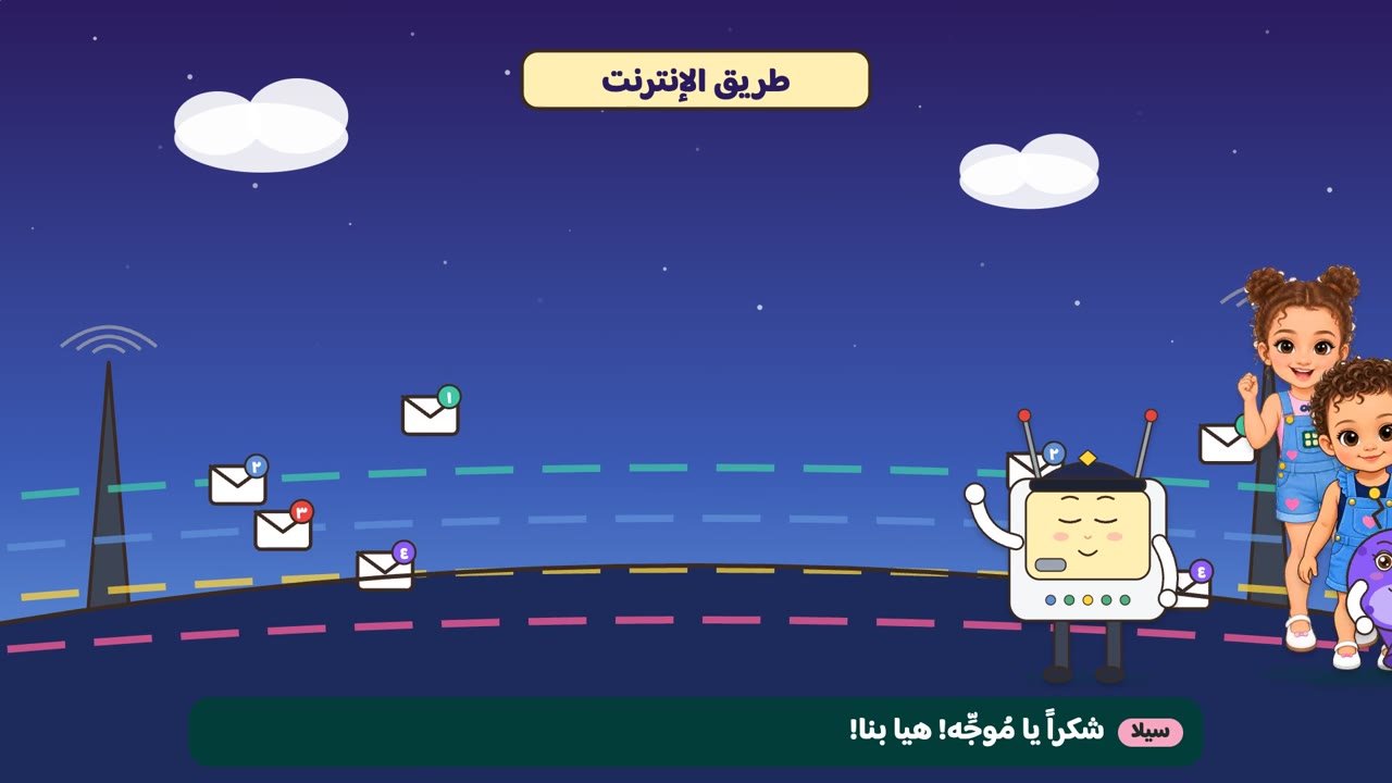 مُوجِّه يشرح الحزم على طريق الإنترنت